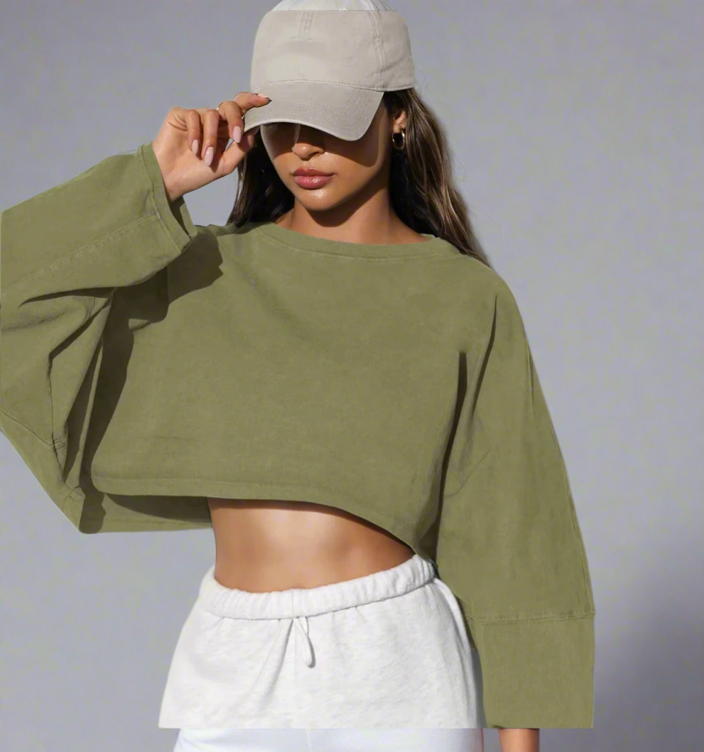 Olivia long sleeve crop top