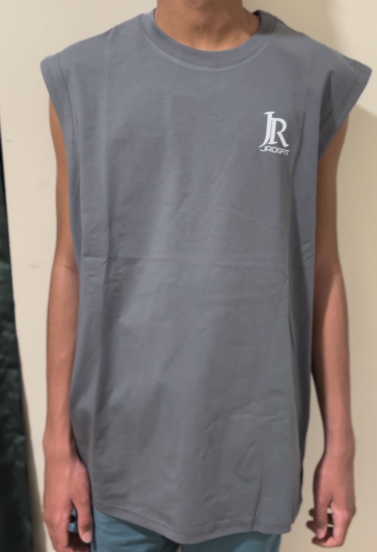 Ash Blue Oversized Cotton Tee